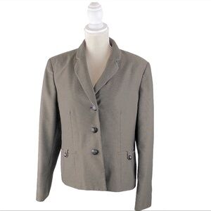 Evan Picone Career suit jacket Blazer Brown tweed  pattern size 16
